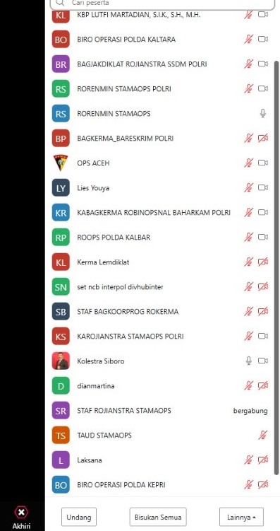 Zoom Meeting rapat awal